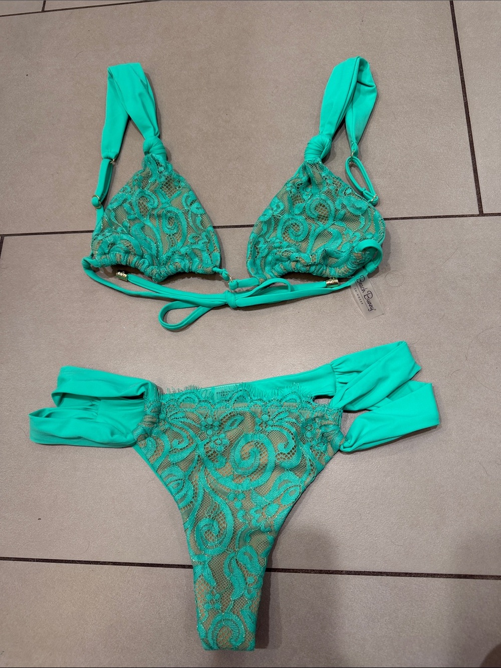 Beach Bunny Lace Triangle Bikini